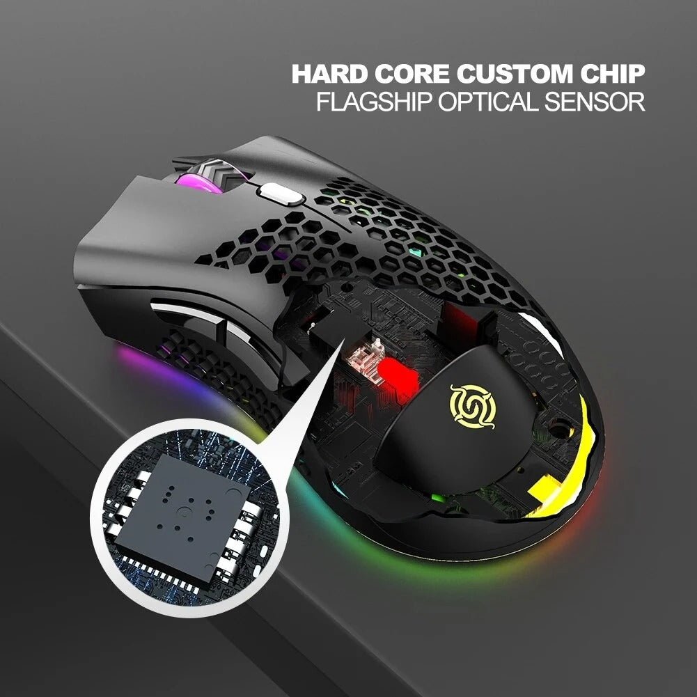 Ratón Inalámbrico Recargable RGB BM600 para PC