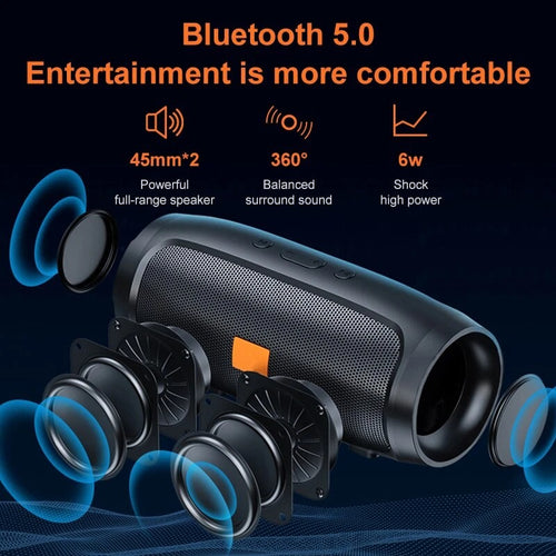 Altavoz Estéreo Portátil Bluetooth con FM y Subwoofer
