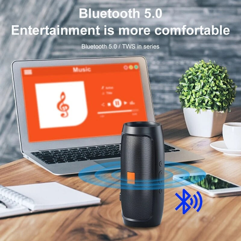 Altavoz Estéreo Portátil Bluetooth con FM y Subwoofer