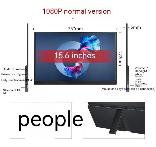 Monitor Portátil Táctil 15.6" Full HD - Pantalla IPS para Laptop, Switch y Mac