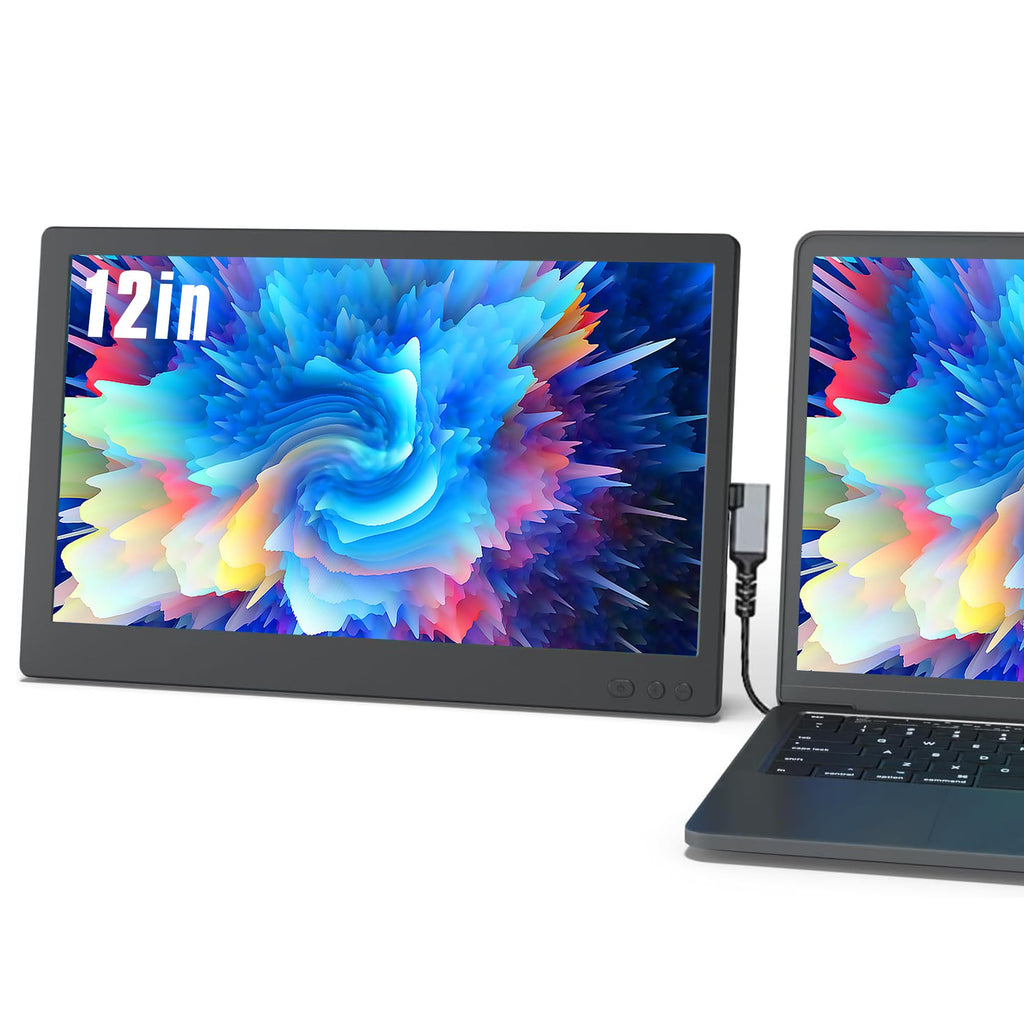 Monitor de Viaje Maxfree 12" Full HD Plug&Play con Cubierta Inteligente