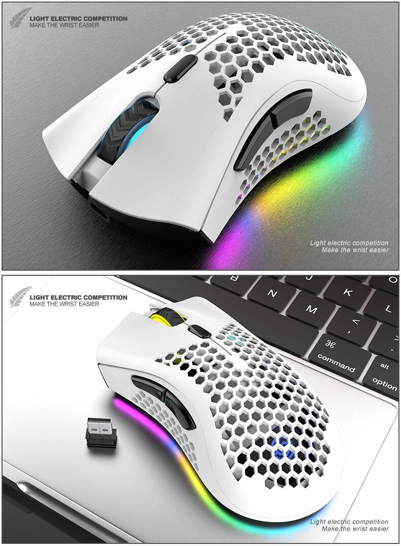 Ratón Inalámbrico Recargable RGB BM600 para PC