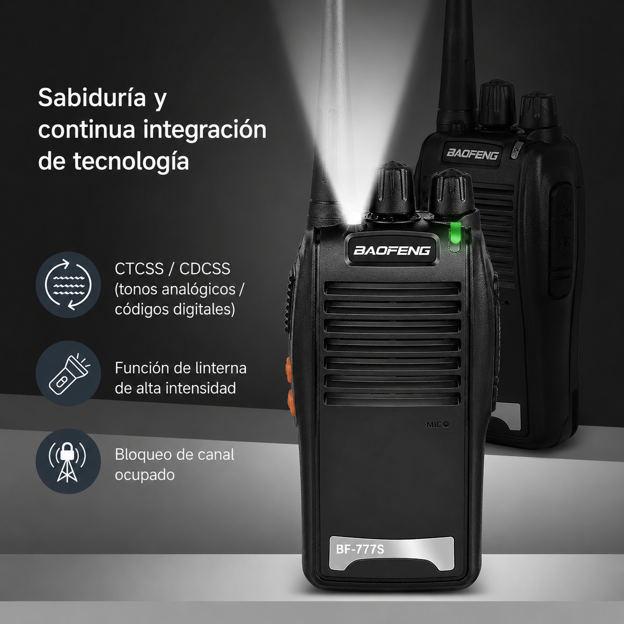 Radio Walkie Talkie Baofeng BF777s 16 Canales Para Seguridad Y Eventos