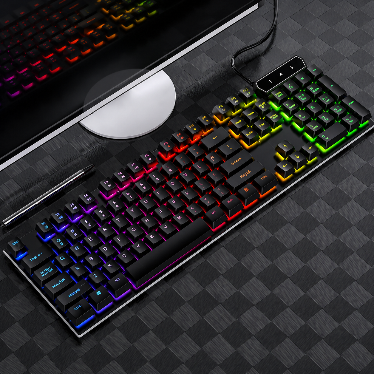 Combo Gamer Teclado Sensación Mecánica + Mouse RGB Alta Precisión PC Laptop
