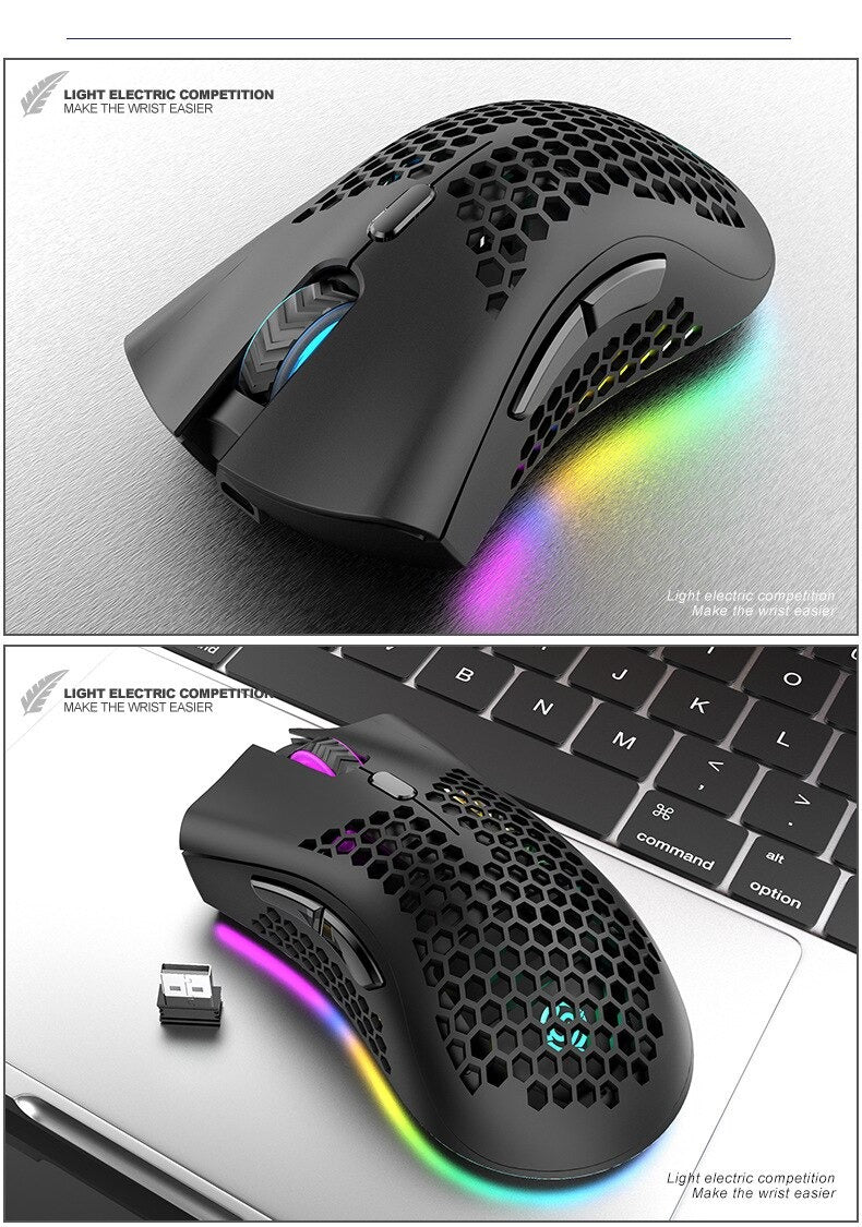 Ratón Inalámbrico Recargable RGB BM600 para PC
