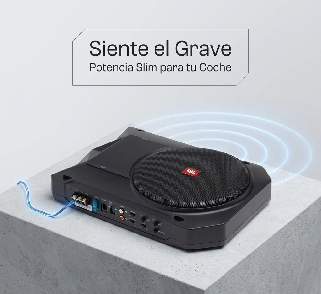 Subwoofer Plano JBL BassPro SL2 8p 125w RMS Bajo Asiento Coche